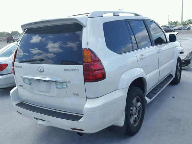 JTJBT20XX40026911 - 2004 LEXUS GX 470 WHITE photo 4