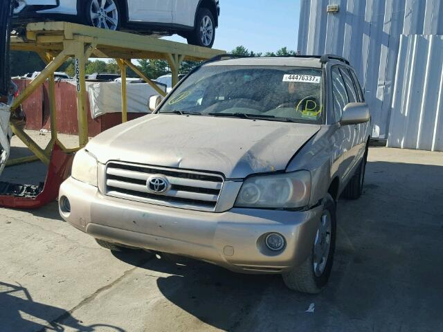 JTEEP21A740026844 - 2004 TOYOTA HIGHLANDER BEIGE photo 2