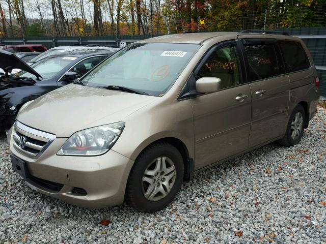 5FNRL38486B405475 - 2006 HONDA ODYSSEY BEIGE photo 2