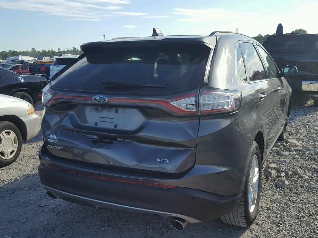 2FMTK3J86FBB12530 - 2015 FORD EDGE SEL GRAY photo 4