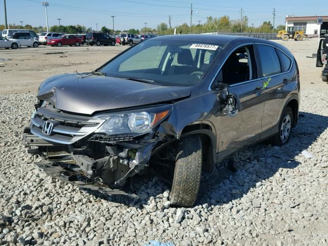 5J6RM3H33CL040193 - 2012 HONDA CR-V LX GRAY photo 2