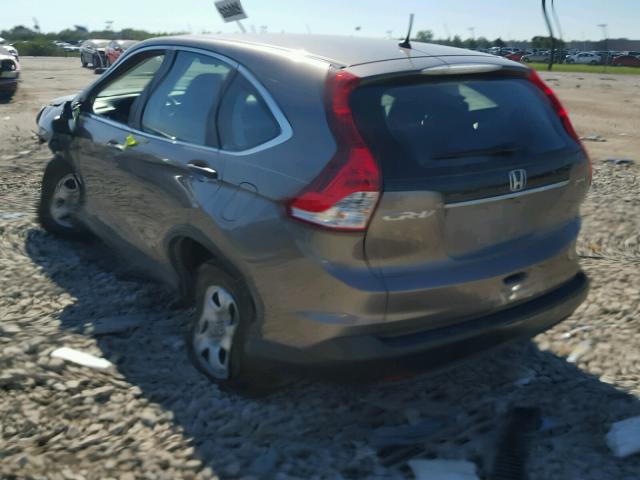 5J6RM3H33CL040193 - 2012 HONDA CR-V LX GRAY photo 3