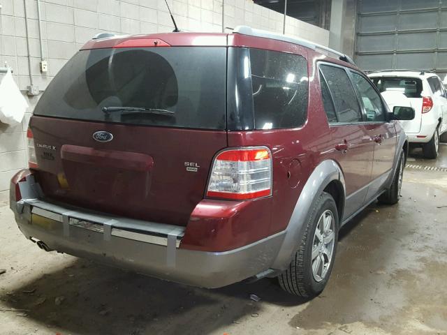 1FMDK05W68GA38565 - 2008 FORD TAURUS X MAROON photo 4