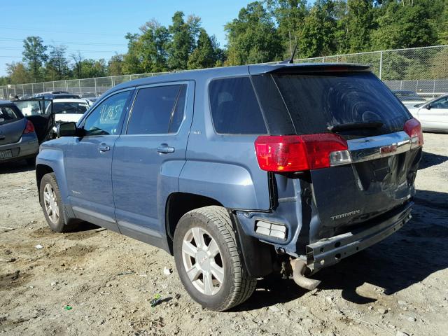 2CTALMEC0B6458366 - 2011 GMC TERRAIN SL BLUE photo 3