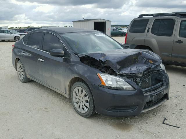 3N1AB7AP6DL611908 - 2013 NISSAN SENTRA S GRAY photo 1