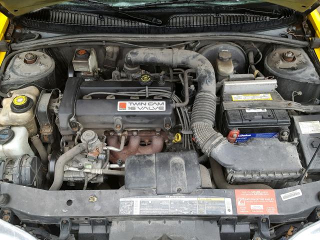 1G8ZY12781Z335093 - 2001 SATURN SC2 YELLOW photo 7