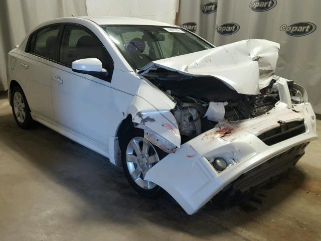 3N1AB6AP3CL743789 - 2012 NISSAN SENTRA WHITE photo 1