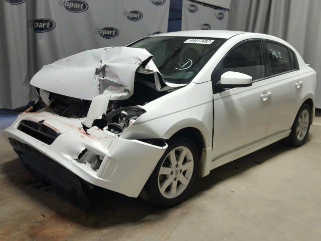 3N1AB6AP3CL743789 - 2012 NISSAN SENTRA WHITE photo 2