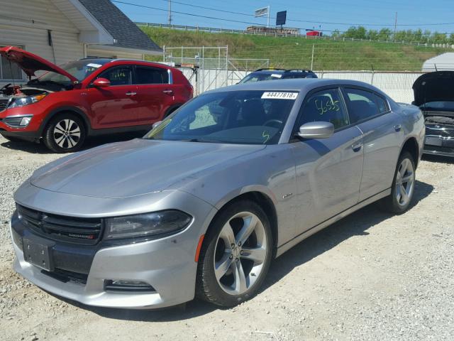 2C3CDXCT3GH203443 - 2016 DODGE CHARGER R/ SILVER photo 2