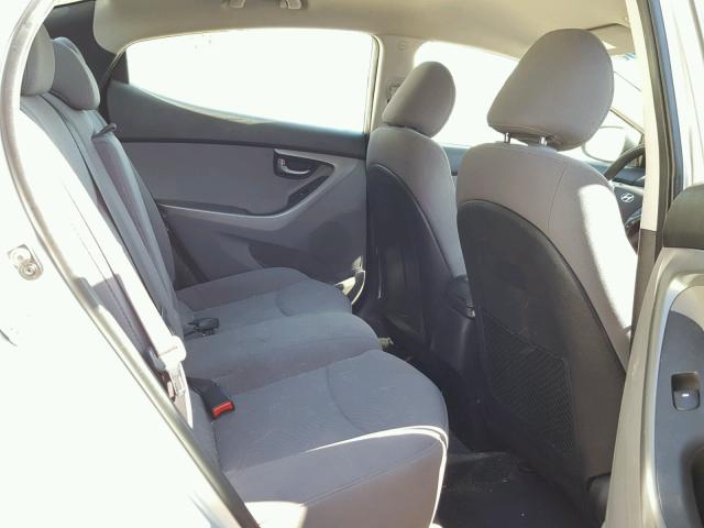 5NPDH4AEXEH470378 - 2014 HYUNDAI ELANTRA SILVER photo 6