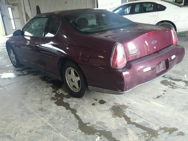 2G1WW12E439322053 - 2003 CHEVROLET MONTE CARL 紫色 照片 3