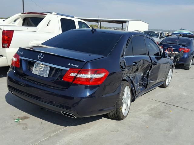 WDDHF8JB2CA616691 - 2012 MERCEDES-BENZ E 350 4MAT BLUE photo 4