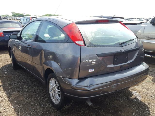 1FAFP31N36W218804 - 2006 FORD FOCUS ZX3 GRAY photo 3