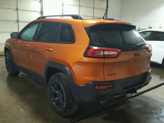 1C4PJMBS7FW577468 - 2015 JEEP CHEROKEE T ORANGE photo 3