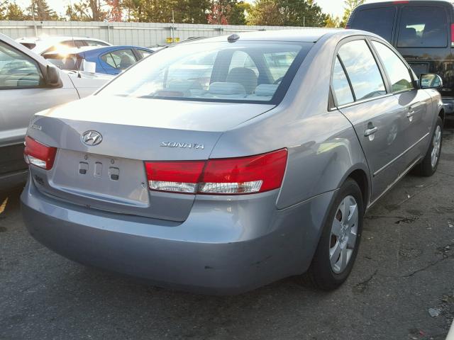 5NPET46C88H304133 - 2008 HYUNDAI SONATA GRAY photo 4