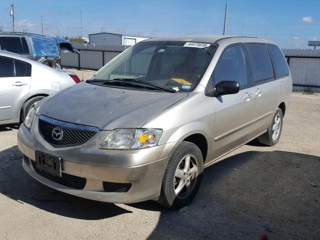 JM3LW28A730350306 - 2003 MAZDA MPV WAGON BEIGE photo 2