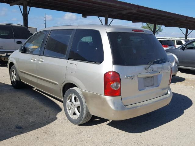 JM3LW28A730350306 - 2003 MAZDA MPV WAGON BEIGE photo 3