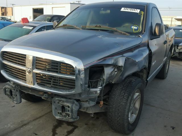 1D7HA16KX8J186253 - 2008 DODGE RAM 1500 S GRAY photo 2