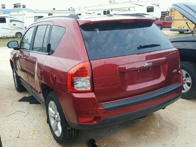 1J4NT1FB7BD213836 - 2011 JEEP COMPASS RED photo 3