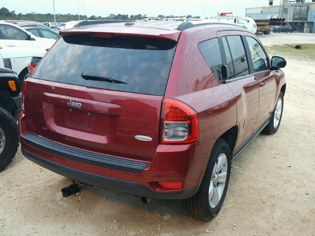 1J4NT1FB7BD213836 - 2011 JEEP COMPASS RED photo 4