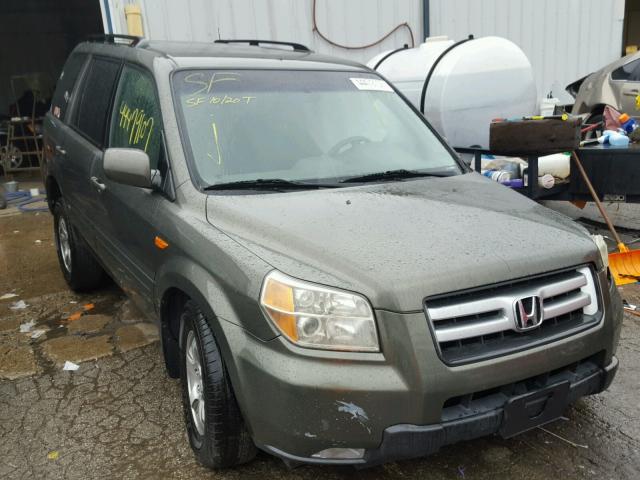 5FNYF28476B043510 - 2006 HONDA PILOT EX GREEN photo 1