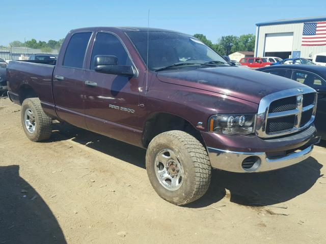 3D7KS28C05G705306 - 2005 DODGE RAM 2500 S მუქწითელი ფოტო 1