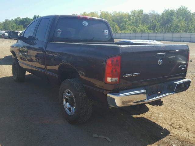 3D7KS28C05G705306 - 2005 DODGE RAM 2500 S მუქწითელი ფოტო 3