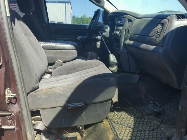 3D7KS28C05G705306 - 2005 DODGE RAM 2500 S მუქწითელი ფოტო 5