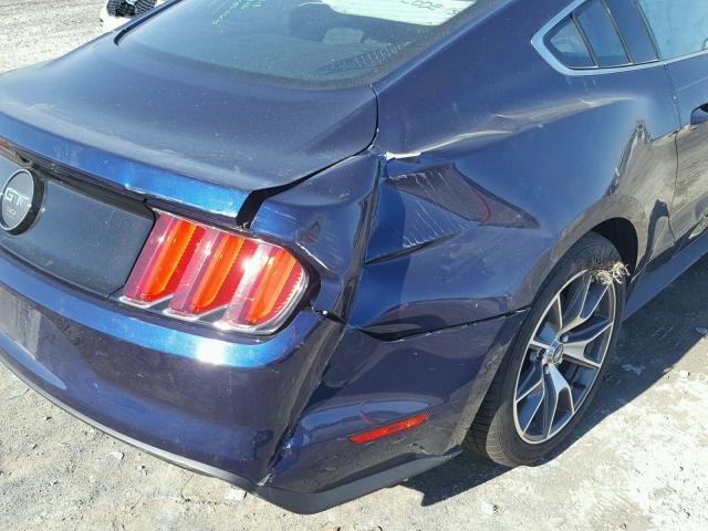 1FA6P8RF9F5500977 - 2015 FORD MUSTANG BLUE photo 10