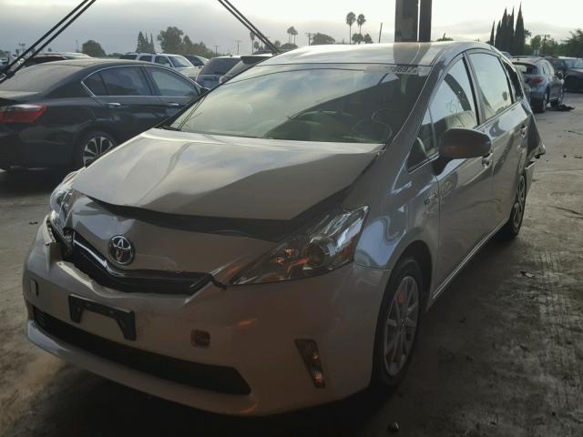 JTDZN3EU2EJ004963 - 2014 TOYOTA PRIUS V WHITE photo 2