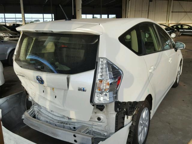 JTDZN3EU2EJ004963 - 2014 TOYOTA PRIUS V WHITE photo 4