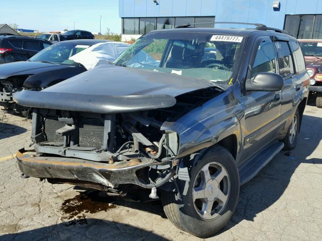 1GNDT13S442150495 - 2004 CHEVROLET TRAILBLAZE BLACK photo 2