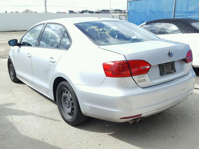 3VW1K7AJ0CM342786 - 2012 VOLKSWAGEN JETTA BASE 银色 照片 3