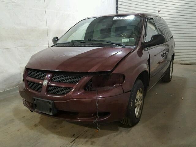 1D8GP45353B181711 - 2003 DODGE CARAVAN SP BURGUNDY photo 2