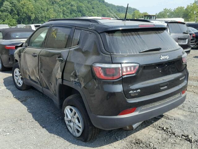 3C4NJDAB1JT163593 - 2018 JEEP COMPASS SP BLACK photo 3