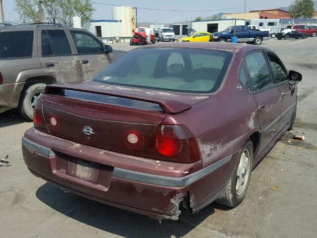 2G1WH55K3Y9229762 - 2000 CHEVROLET IMPALA MAROON photo 4