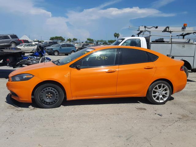 1C3CDFBA5DD344081 - 2013 DODGE DART SXT ORANGE photo 9