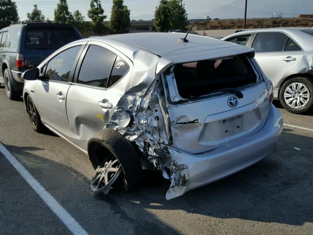 JTDKDTB30C1011584 - 2012 TOYOTA PRIUS C SILVER photo 3