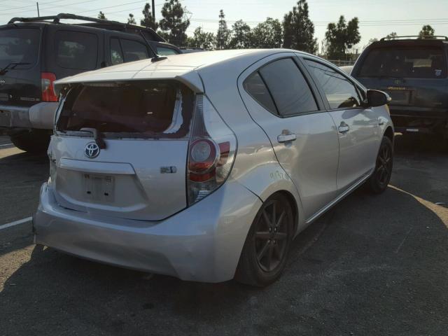 JTDKDTB30C1011584 - 2012 TOYOTA PRIUS C SILVER photo 4