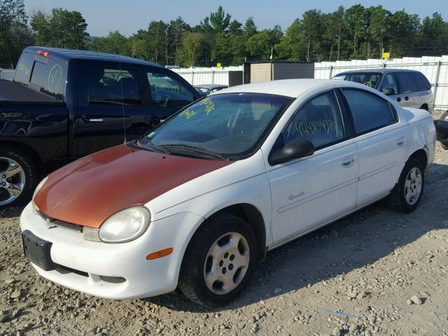 1P3ES46C7YD620633 - 2000 PLYMOUTH NEON BASE WHITE photo 2
