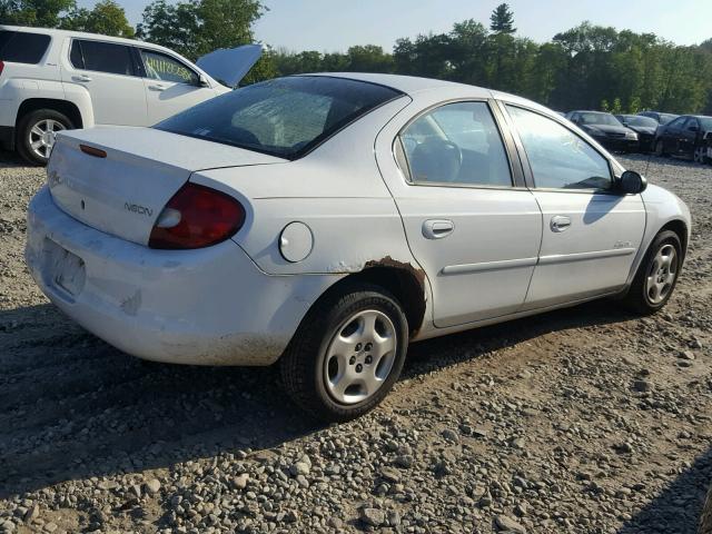 1P3ES46C7YD620633 - 2000 PLYMOUTH NEON BASE WHITE photo 4