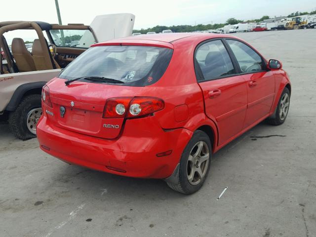 KL5JD66Z06K385001 - 2006 SUZUKI RENO RED photo 4