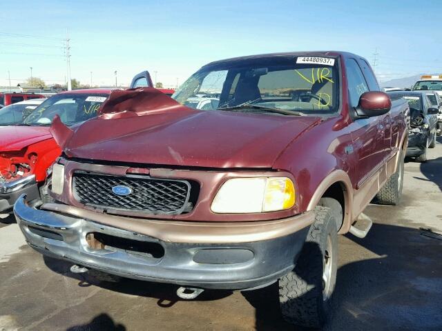 1FTDX1863VKA45490 - 1997 FORD F150 MAROON photo 2