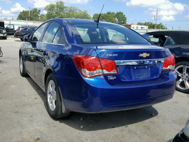 1G1PF5SC3C7393093 - 2012 CHEVROLET CRUZE LT BLUE photo 3