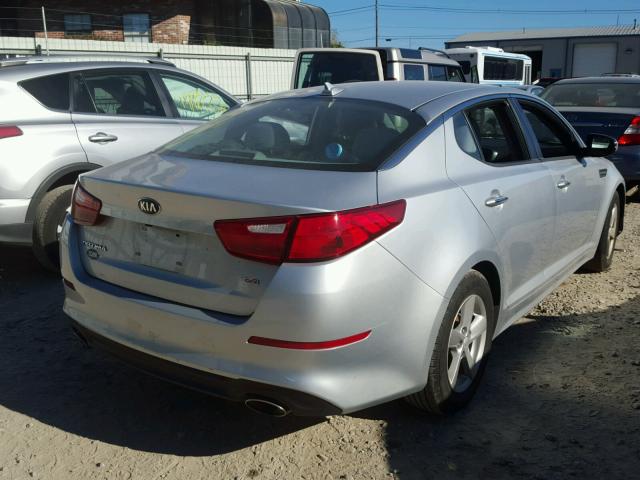 5XXGM4A74FG489581 - 2015 KIA OPTIMA LX SILVER photo 4