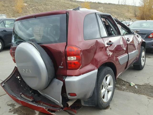 JTEHD20VX50068498 - 2005 TOYOTA RAV4 RED photo 4