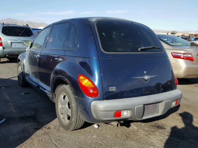 3C8FY4BB41T654656 - 2001 CHRYSLER PT CRUISER BLUE photo 3