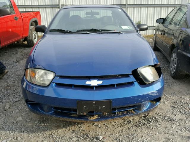 1G1JC12F837215584 - 2003 CHEVROLET CAVALIER BLUE photo 9