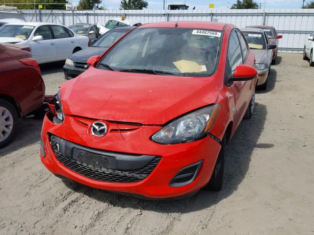 JM1DE1KZ7E0173641 - 2014 MAZDA MAZDA2 SPO RED photo 2