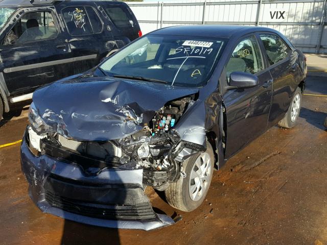 2T1BURHE1FC422293 - 2015 TOYOTA COROLLA L GRAY photo 2